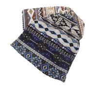 FOMIYES 2Pcs Women’S Ethnic Style Chemo Turbans with Satin Lining, Knotted Indian Headscarves for Cancer Patients, Soft Blue and Khaki Floral Cancer Caps for Chemotherapy