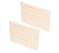 FOMIYES 2pcs Wooden Braille Alphabet Number Board Raised Dots Learning Tool for Beginners Portable Montessori Educational Aid for Blind Students and Teaching