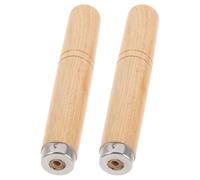 FOMIYES 2pcs Wooden Spatula Handle Replacement Set 6# Beech Wood Long Grip 5.5mm Hole Cooking Utensil Handle for Kitchen Frying Pan and Food Scraper Accessories