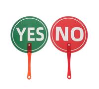 FOMIYES 2pcs Yes or No Voting Paddles Classroom Response Cards Teacher Student Interaction Tools Judge Scoring Paddle for School Supplies and Game Pass