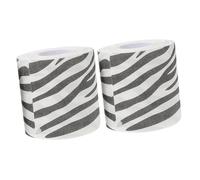 FOMIYES 2pcs Zebra Print Toilet Paper with Tactile Embossed Design Creative Animal Pattern Bathroom Tissue for Home Use Soft and Space Saving Bathroom Essential