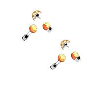 FOMIYES 2sets 3pcs Portable Kawaii Astronaut Brooches Decorative Alloy Coat Accessories for Stylish Outfits Featuring Hot Air Balloon Planet and Moon Designs for Students and Fashion 3pcs*2