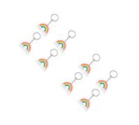 FOMIYES 2sets Creative Rainbow Shape Key Chain Pendants DIY Key Chain Decor for Bags Backpacks and Car Lightweight Charms to Inspire Creativity and Style Random Color 4pcs*2