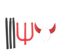 FOMIYES 2sets Halloween Devil Horns Headband Fork Cosplay Costume Accessory for Party Festival Hair Wear for Masquerade