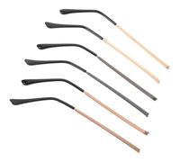 FOMIYES 3 Pairs Eyeglass Arm Replacement Kit with Metal Temples in Coffee, Gold, and Gunmetal Colors - Spectacle Repair Accessories for Left Right Frame Legs