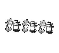 FOMIYES 3 Pairs Tooth Non Slip Ice Crampons Shoe Covers with Steel Studs Durable Tpe Traction Cleats for Hiking Walking Climbing Snow Ice and Mud Easy Elastic Fit for Outdoor Adventures