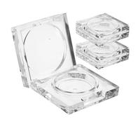 FOMIYES 3 Pcs Empty Eyeshadow Case 28mm Diameter Cosmetic Refillable Container under Eye Brightening Corrector and Lipstick Sample Storage