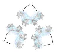 FOMIYES 3 pcs Glitter Snowflake Headbands for Women Xmas Party Accessories Comfortable and Lightweight Design Unique Christmas Hair Accessories