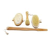FOMIYES 3 Pcs Natural Bristle Body Brush for Improvement Exfoliating Dead Skin and Cellulite Removal Handle Back Scrubber for Shower and Skin Health Enhancement