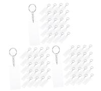 FOMIYES 3 Sets Acrylic Keychain DIY Blanks for Crafting Includes Key Rings and Jump Rings for Custom Pendants and Personalised Keychains