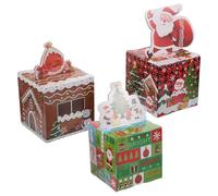 FOMIYES 3 Sets Christmas Money Boxes with Pull-out Cash Dispenser Festive DIY Holiday Surprise Prop with Bags and Dot Stickers Easy to Assemble Christmas Paper Boxes for Family Parties and