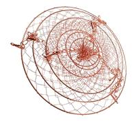 FOMIYES 3-tier Copper Wire Hanging Fruit Basket Foldable Hanging Basket for Kitchen Storage and Fruit Display Multi-layer for Home and Dining Organization