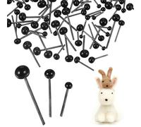FOMIYES 300 Pcs Glass Safety Eyes for Crochet Dolls 2Mm-4Mm Mixed Sizes, Craft Animal Eyes for Stuffed and Amigurumi, Sturdy Crafting Accessories for Doll Making