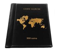 FOMIYES 300 Pockets Coin Collection Binder Album with Pu Sleeves Large Capacity Coin Holder Display Folder for Collectors Money Organizer Book for Pennies