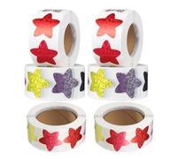 FOMIYES 3000pcs Glitter Star Reward Stickers for Self-Adhesive Multicolor Incentive Chart Decals for Classroom Home Office Motivation Positive Reinforcement and Crafts