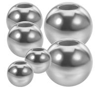 FOMIYES 300pcs Silver Fly Tying Beads Set 3mm 4mm 5mm Small Slotted Lure Beads for Fly Fishing Accessories and Angling Supplies