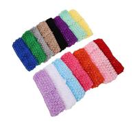 FOMIYES 30pcs Colorful Crochet Headbands Elastic Stretchy Knitted Hairbands Wide Boho Headwraps for Women Party Hair Accessories with Flexible Non Slip Fit