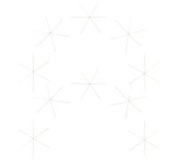 FOMIYES 30pcs DIY Christmas Snowflake Wire Forms, 14.5cm Brass Metal Beading Wire for Holiday Jewelry Making, Party Crafts and Winter Decorations Supplies