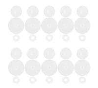 FOMIYES 30pcs Earring Back Stabilizer Pads 1.2mm Hole Size with 3mm Small Fixed Rings and 5mm 7mm Disc Lifters for Droopy Ears Piercing Support and Hole Protection