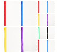 FOMIYES 30pcs Frosted Storage Bags Mini Binder Pockets Zipper for Loose Leaf Pouches Pencil Case for Ring Binder Budgeting