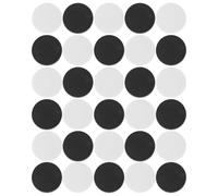 FOMIYES 30pcs Plastic Chess and Checkers Pieces Set 2.5cm Black White Glossy Game Counters Universal Board Game Accessories for Backgammon and Strategy