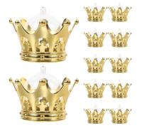 FOMIYES 36pcs Crown Candy Favor Boxes, Plastic Candy Box, Gilded Royal Finish, Golden, Lightweight Portable Treat Packaging for Wedding Season, Birthday and Anniversary