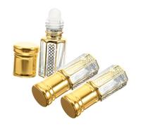 FOMIYES 3ml Essential Oil Roller Bottle Set Small Perfume Bottles for Oils Refillable Glass Containers Leakproof Portable for Home Office Beauty