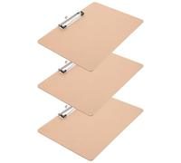 FOMIYES 3Pcs A4 Horizontal Hard Design Clipboards with Paper File Organizer, Wood Multi-Function Clip Board for Office, School, and Meeting Record Keeping