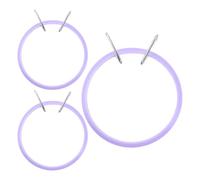FOMIYES 3Pcs Adjustable Metal Head Embroidery Hoops Set, Round Cross Stitch Frames 5-Inch and 7.25-Inch, Reusable Sewing Circles for DIY Needlework and Craft Projects