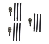 FOMIYES 3pcs Ancient Egyptian Staff Prop Halloween Cane for Costume Party Durable Plastic Walking Wand for Women Men Spooky Design Sturdy Mystical Accessory