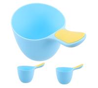 FOMIYES 3pcs Baby Shampoo Rinse Cup with Ergonomic Non-Slip Handle and Unique Curvature, Multifunctional Pp Water Scoop for Bathing and Hair Washing, Suitable for Newborns and Boys