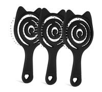 FOMIYES 3pcs Cat Massage Brush Curly Hair Detangler Gentle Massaging Comb for Cats Vented Brush for Blow Drying Travel
