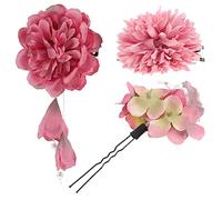 FOMIYES 3pcs Chinese Style Flower Hair Clip Elegant Artificial Hair Accessory for Women Beautiful Floral Design for Parties and Special Occasions Comfortable and Lightweight