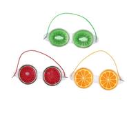 FOMIYES 3pcs Cooling Gel Eye Masks Cold Compress Patches with Elastic Band for Dry Itchy Eyes and Dark Circles Reusable Ice Pack with Watermelon Lemon