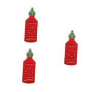 FOMIYES 3pcs Cute Cartoon Ketchup Badge Brooch Pin Small Portable Lapel Pin for Clothes Bags Backpacks Playful Enamel Accessory for Women and Unique