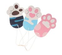 FOMIYES 3pcs Cute Cat Paw Wood Pulp Cellulose Sponge Set, Dry Cleaning Sponge for Washing, Easy Cleaning, Wear Resistant Dish Scrubber for Kitchen and Household Surfaces