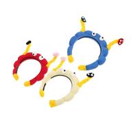 FOMIYES 3pcs Cute Mushroom Spa Headband for Face Wash Elastic Kawaii Hair Accessories Cartoon Design for Girls Women Yoga Skincare