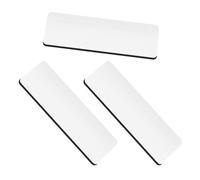 FOMIYES 3pcs DIY Blank Name Tags with Clips, Lightweight Wear-Resistant Pin-on Name Badges for Work, Conference and Exhibition Use