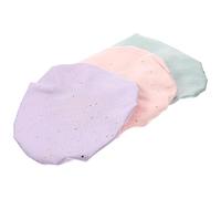 FOMIYES 3Pcs Double-layer Bath Caps Elastic Breathable Shower Hair Bonnets for Women Travel Portable Reusable Suitable for Long Hair and Various Head