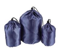 FOMIYES 3pcs Drawstring down Jacket Bag Camping Hiking Storage Bag Waterproof Tear-resistant 600d Oxford Cloth Dark Blue Trekking Travel Essentials Organizer