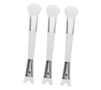 FOMIYES 3pcs Dual Ended Blush Brush Set Soft Bristles U-shaped Nose Contour Brush for Makeup Application Portable for Women