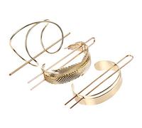 FOMIYES 3pcs Elegant Hairpin Clamp Vintage Gold Leaf Bun Hair for Women Hair Accessories for Weddings Dinners and Special Occasions
