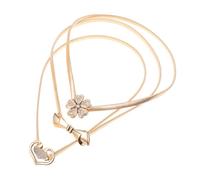 FOMIYES 3pcs Elegant Metal Waist Belt: Women Fashionable Waistband Accessory - Stretchy Glitter Rhinestone Waistband - Boho Style Body Chain For Dresses