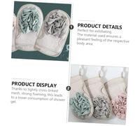 FOMIYES 3pcs Exfoliating Shower Gloves Bath Back Scrubber Dual-sided Skin Brush for Smooth Skin Rough Texture for Deep Cleaning Suitable for Family Travel and Hotel Use