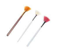 FOMIYES 3Pcs Fan-shaped Makeup Brushes Highlighter Blush Applicator Silky Touch Cosmetic Tools for Women Home and Professional Use