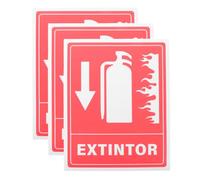 FOMIYES 3pcs Fire Extinguisher Stickers Self-adhesive Pvc Fire Instruction Signs for Boxes Cars Trucks Vehicles Safety Labels for Indoor Outdoor Use