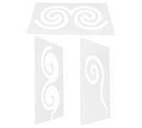 FOMIYES 3pcs Free Motion Quilting Templates Patchwork Ruler Acrylic Smooth Stitching Lines Unique Spiral Pattern for Home Crafts Sewing Projects