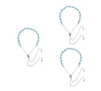 FOMIYES 3pcs Glass Beads Evil Eye Bracelet Smooth Beaded Wristband Stylish Devil's Eye Charm Jewelry for Women Daily Wear Parties Travel