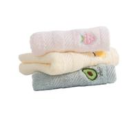 FOMIYES 3pcs Green Bamboo Boys and Girls Towels Decorative Fruit Embroidery Soft Washcloths for Boy Girl Toddlers