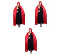 FOMIYES 3pcs Halloween Hooded Robe Cloak Wizard Costume for Halloween Party Cosplay Masquerade Unique Tie Neck Design Comfortable Wear Suitable for Witch and Wizard Role Play